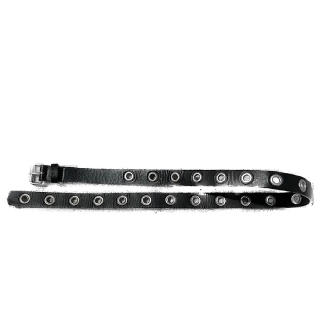 Brandy Melville one size black belt with silver holes